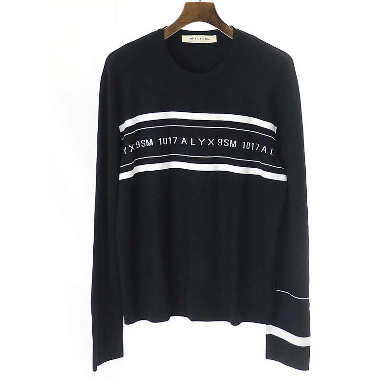 1017 ALYX 9SM アリクス 21AW バンドロゴニットセーター ブラック L 