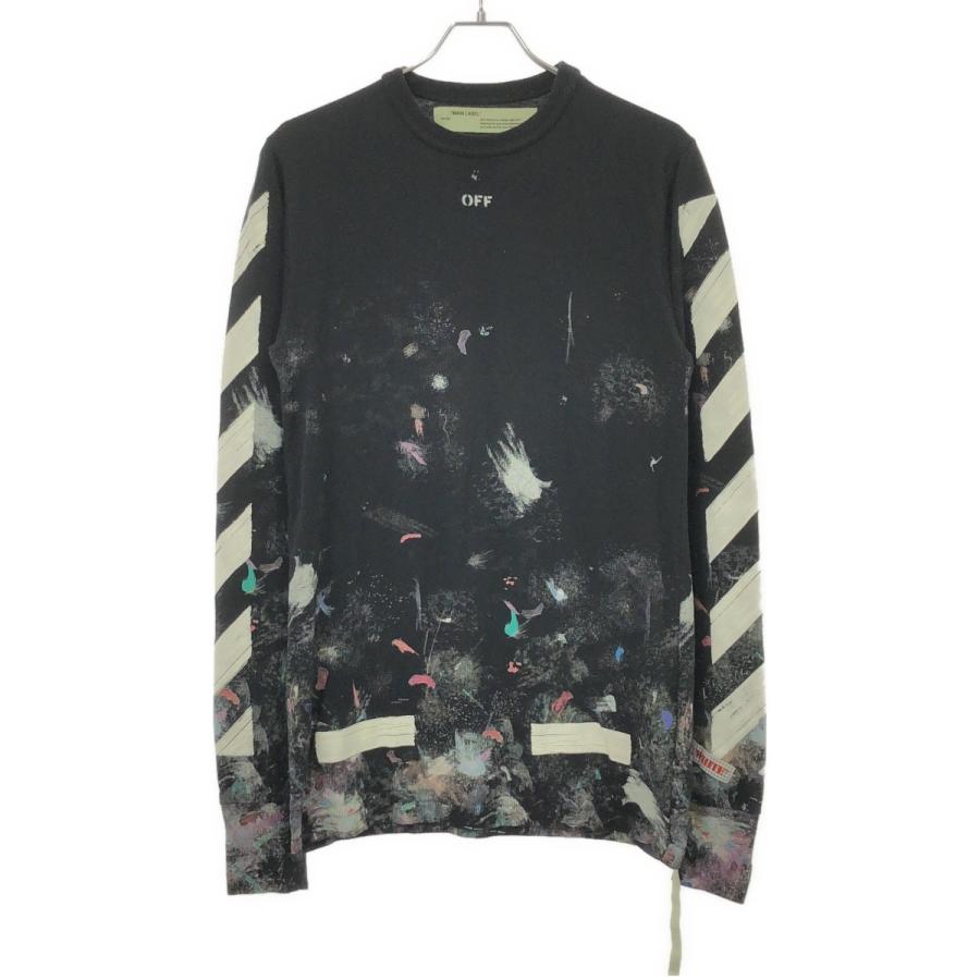 OFF-WHITE オフホワイト 17AW DIAG GALAXY BRUSHED L/S TEE カットソー 