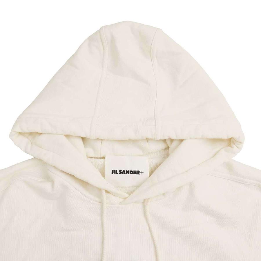 JIL SANDER + ジルサンダープラス 22AW ロゴプリント プルオーバースウェットパーカー フーディー ホワイト J47GU0002 J45050 JIL SANDER + ジルサンダープラス 22AW ロゴプリント プルオーバー