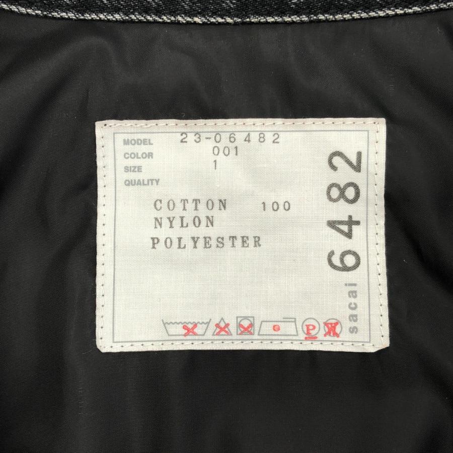 sacai（サカイ） 23SS クロップドデニムジャケット 23-06482 ブラック