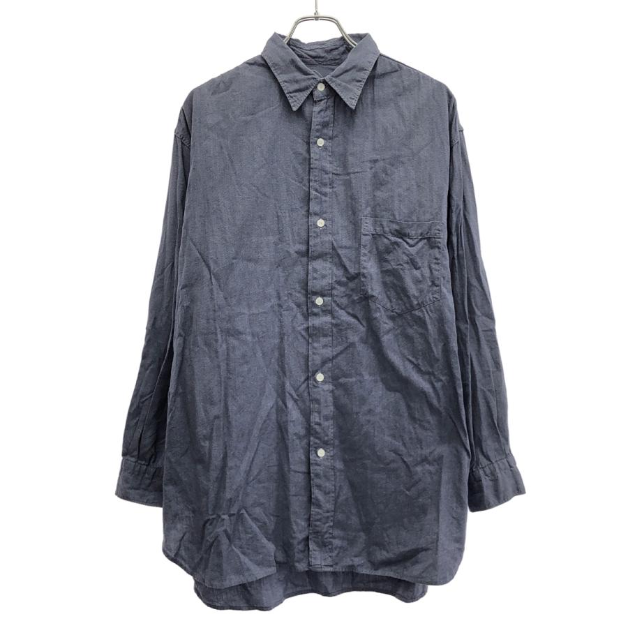 COMOLI（コモリ） 24SS ヨリ杢ワークシャツ Z01-02092 ブルー 4