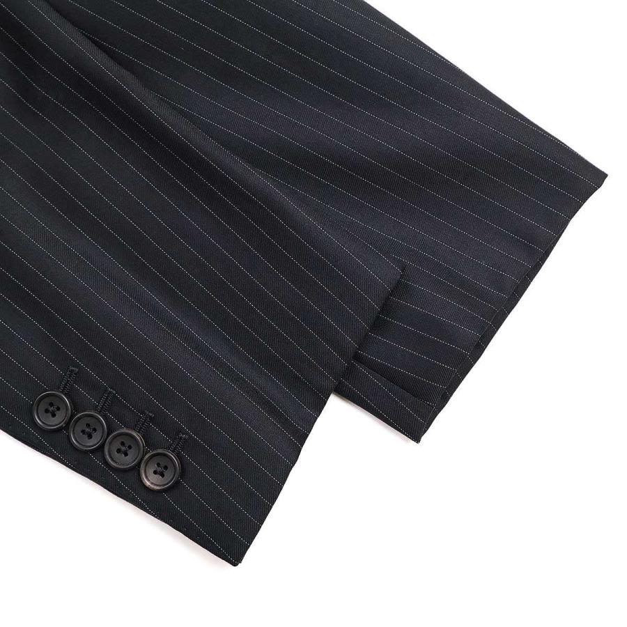 BALENCIAGA ストライプ柄シングルセットアップスーツ 黒/UW167 BALENCIAGA ストライプ柄シングルセットアップスーツ 黒/UW167