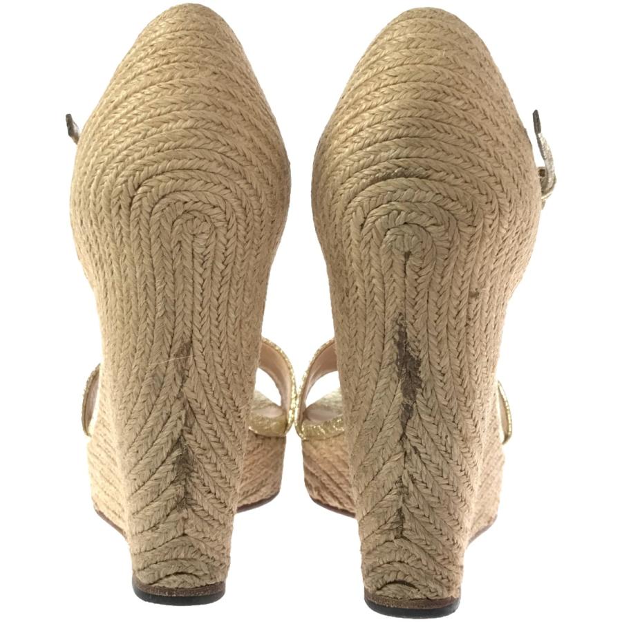 GUCCI グッチ ウェッジソールホースビットサンダル 414965 ゴールド 36