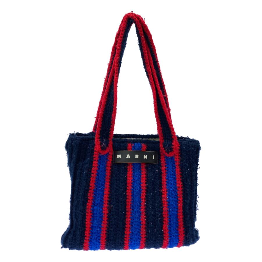 MARNI マルニ ストライプ ニットトートバッグ マルチカラー ハンドバッグ MARNI マルニ ストライプ ニットトートバッグ マルチカラー ハンドバッグ