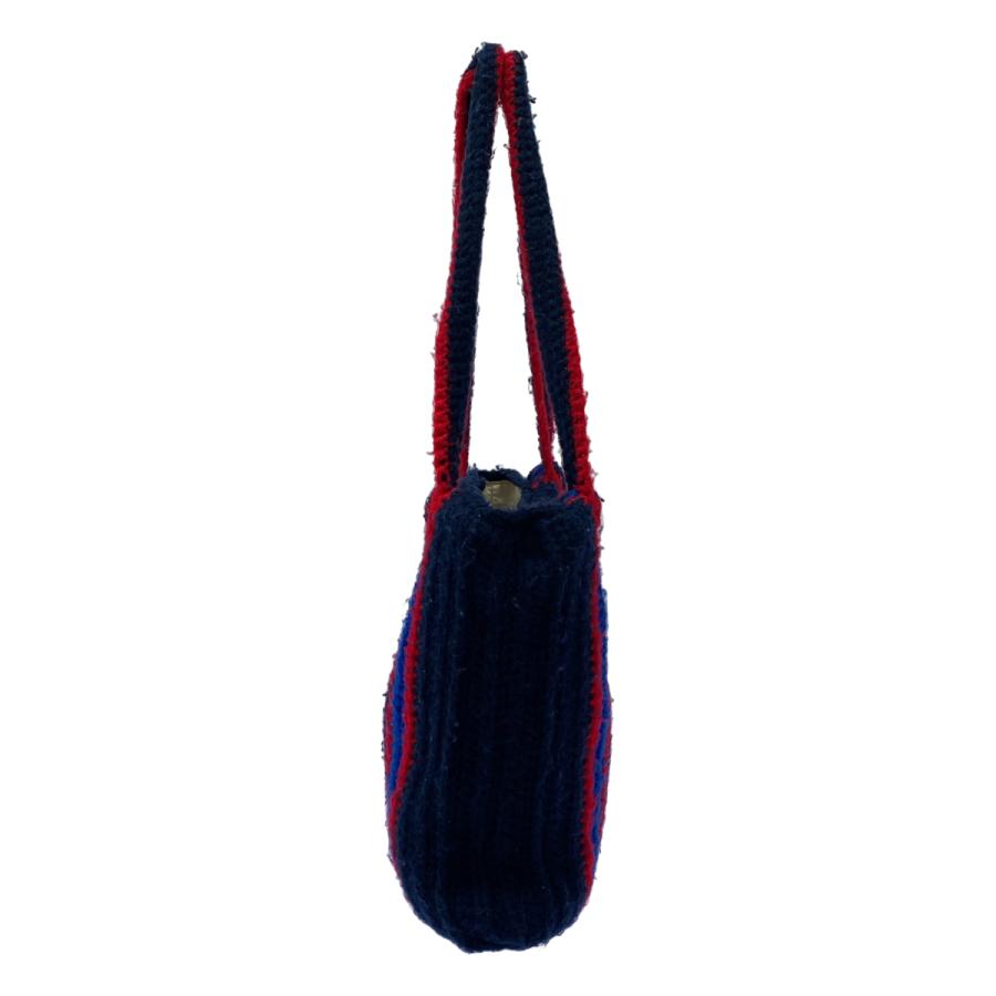 MARNI ストライプニットトートバッグ MARNI（マルニ） ストライプニットトートバッグ ネイビー レッド