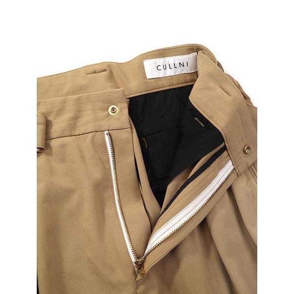 CULLNI クルニ 21AW 2タックベルテッドパンツ ベージュ サイズ:1 