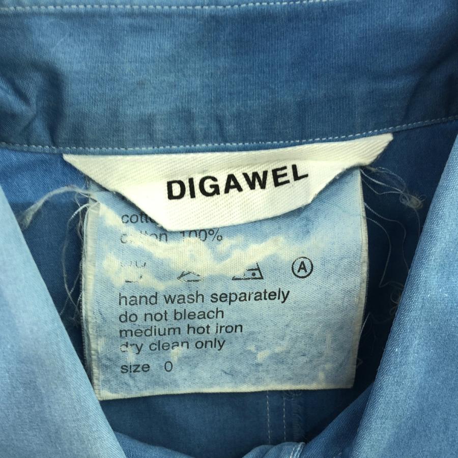 DIGAWEL（ディガウェル） 製品染めコットンアシンメトリーシャツ