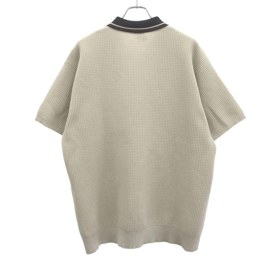 HUF（ハフ） CURSIVE SCRIPT ZIP POLO ポロシャツ 23M KN80087 ライト 