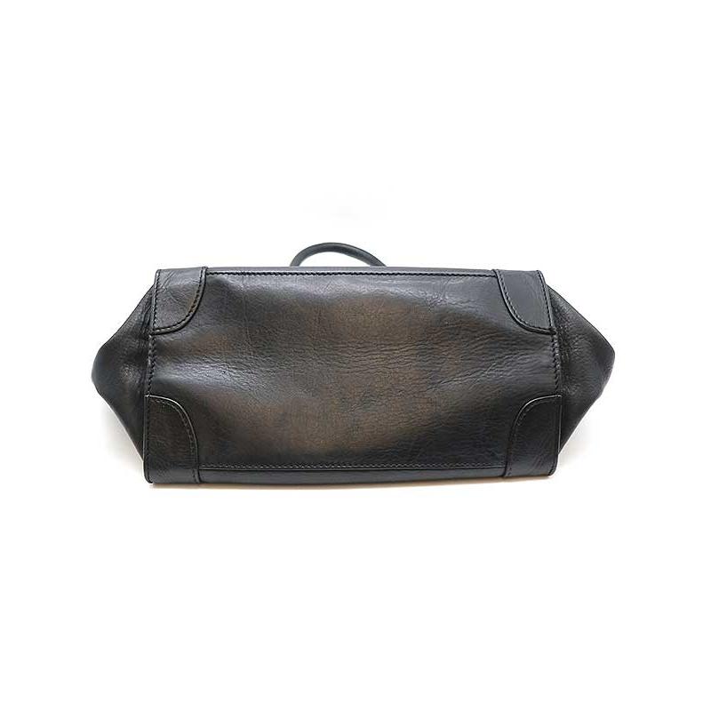 CELINE セリーヌ ラゲージ ミニ レザートートバッグ ブラック F CELINE セリーヌ ラゲージ ミニ レザートートバッグ ブラック F