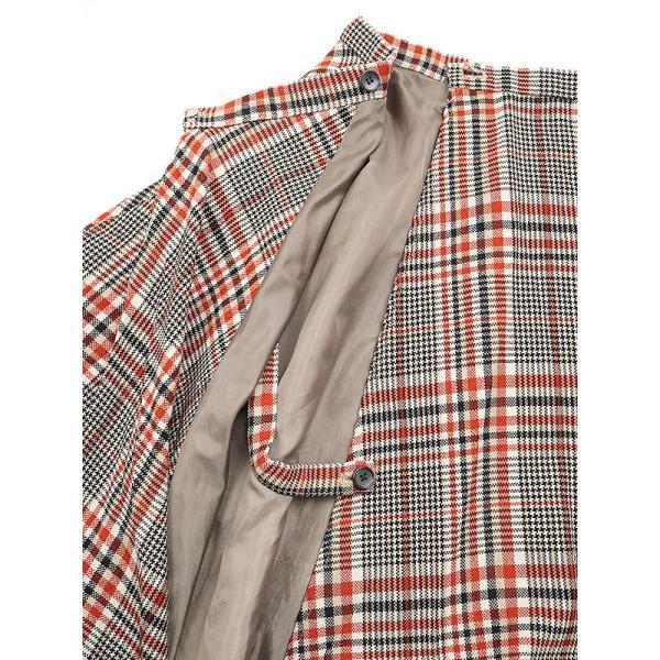 CLANE クラネ 18AW ASYMMETRY HEM CHECK SKIRT アシンメトリーヘム 