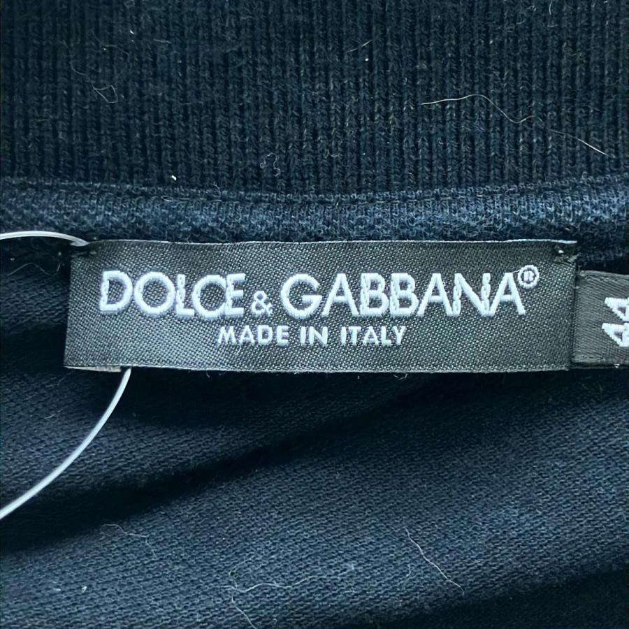 未使用 タグ付 ドルチェ&ガッバーナ ポロシャツ エンブレム ワッペン 刺繍 L DOLCE&GABBANA（ドルチェ & ガッバーナ） エンブレム刺繍 ポロシャツ