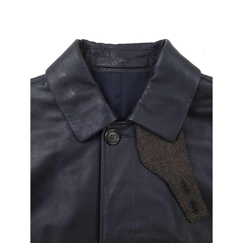 dunhill（ダンヒル） ラムスキンレザーコート ネイビー S ITALGBKA47PG