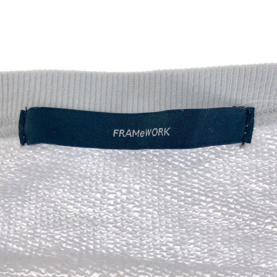 タグ付き新品FRAMeWORK リネンブレンドミニ裏毛プルオーバー　ベージュ FRAMeWORK（フレームワーク）の「リネンブレンドミニ裏毛プルオーバー