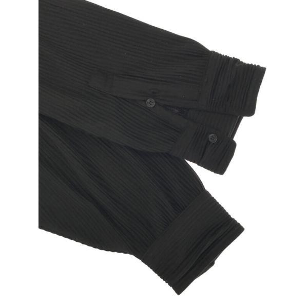 WHITELAND ホワイトランド 21SS ポリエステルプリーツシャツ ブラック サイズ:F メンズ ITAMH3CX6VJF｜modescape｜04