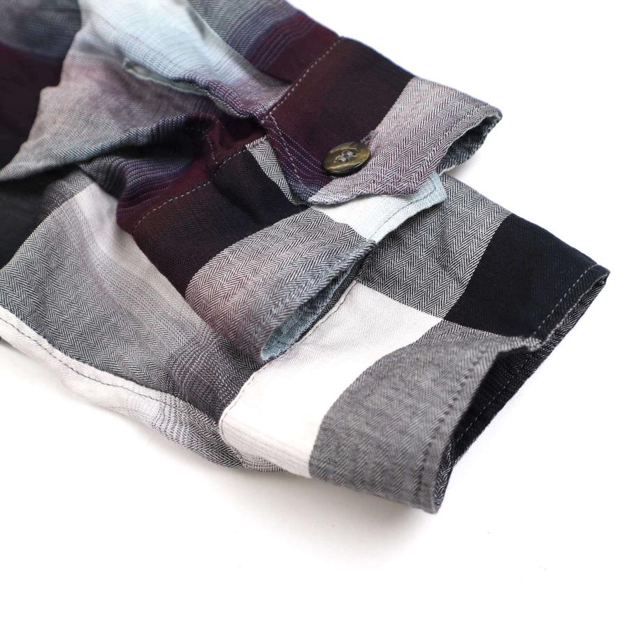 トップス UNUSED US2146 22SS Ombre check shirt UNUSED US2146 22SS Ombre check shirt