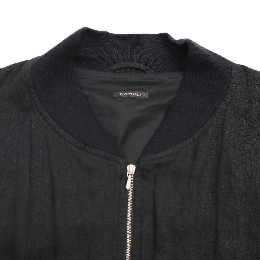 COMOLI 23SS リネン W クロス ジップブルゾン size3 COMOLI (コモリ) リネンWクロス ジップブルゾン