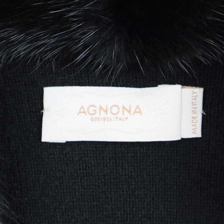 AGNONA（アニオナ） ミンクファー カシミヤニットベルテッドジャケット 