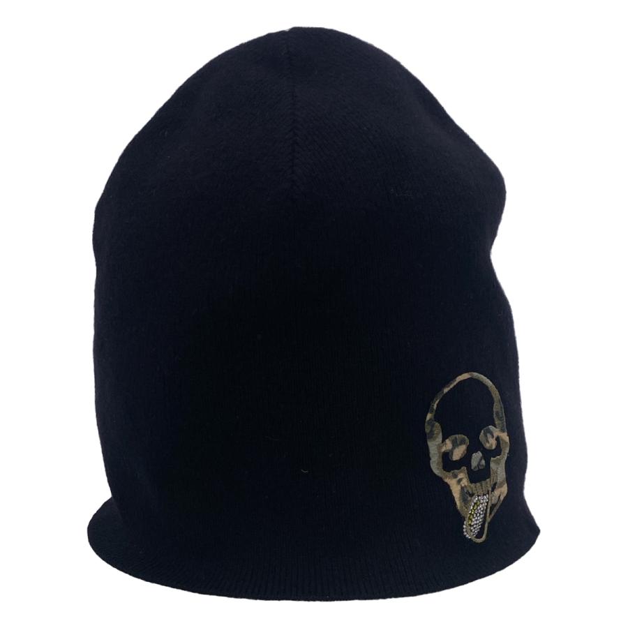 ■新品■未使用■ lucien pellat-finet ルシアン ペラフィネ カシミヤ88％×ナイロン12％ ビーニー ニット帽 帽子 ブラック系 FH1247 lucien pellat-finet ルシアンペラフィネ カシミヤニットキャップ