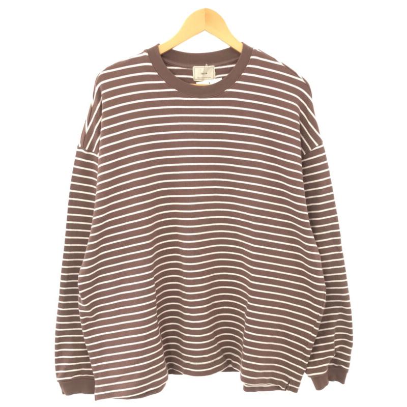 EVCON エビコン 22SS BORDER L/S WIDE T-SHIRT ボーダーロングスリーブ 