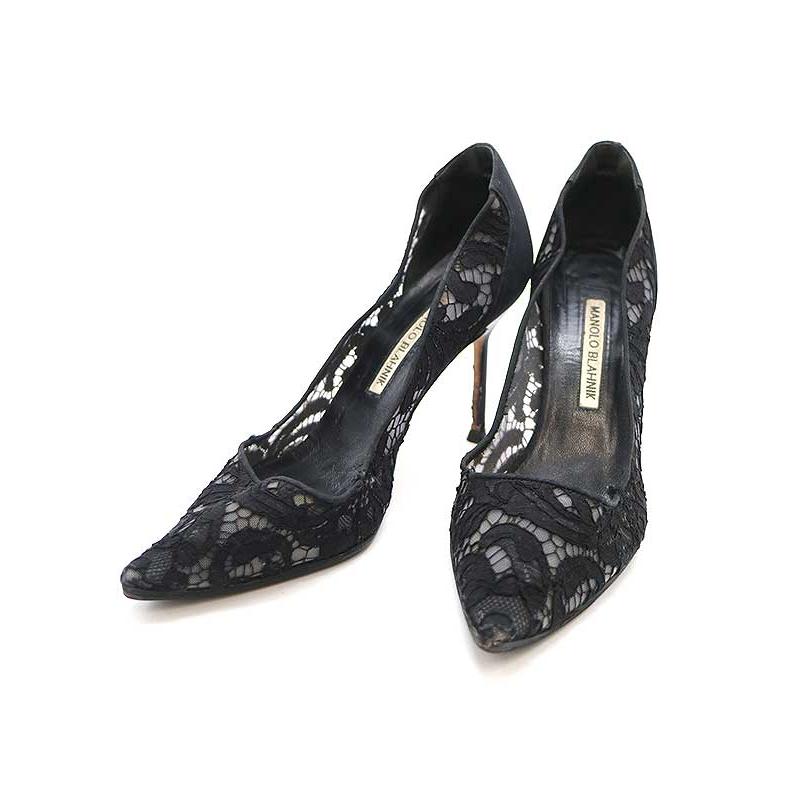 MANOLO BLAHNIK マノロブラニク レース パンプス 未使用 38 MANOLO BLAHNIK マノロブラニク レース パンプス 未使用 38