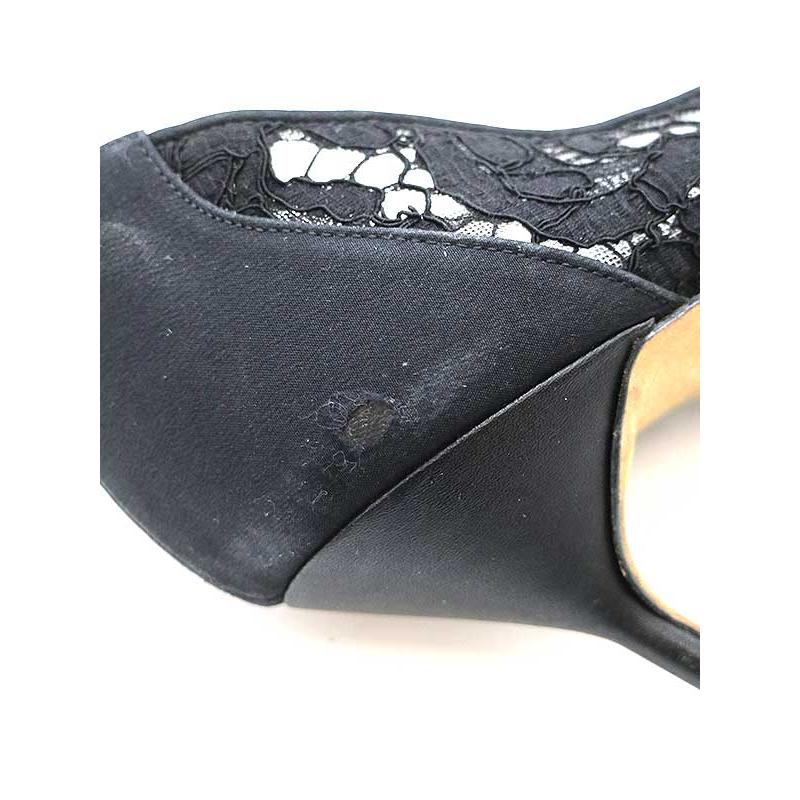 MANOLO BLAHNIK マノロブラニク レースパンプス ブラック 38 1/2