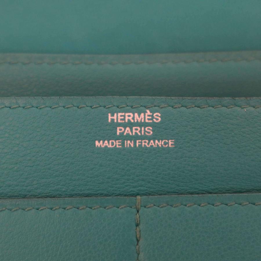 HERMES エルメス A刻印 ドゴンGM ブルーパオン スイフト 長財布 ブルー  