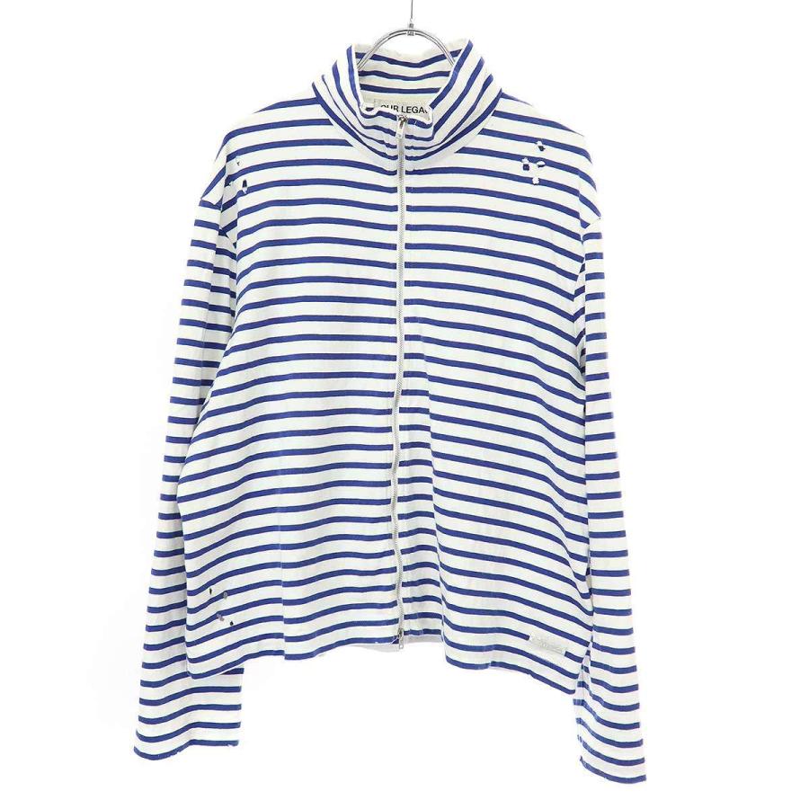 トップス ourlegacy Our Legacy（アワーレガシー） 25SS SHRUNKEN FULLZIP POLO ダメージ