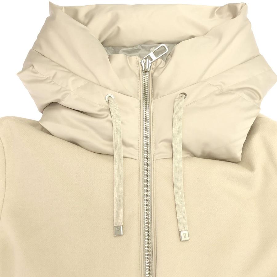 DUNO - DUNO デュノ JULIA PRATO MEST レイヤードデザインフーデッドダウンジャケット 554J ベージュ系 44 DUNO デュノ JULIA PRATO MEST レイヤードデザインフーデッド