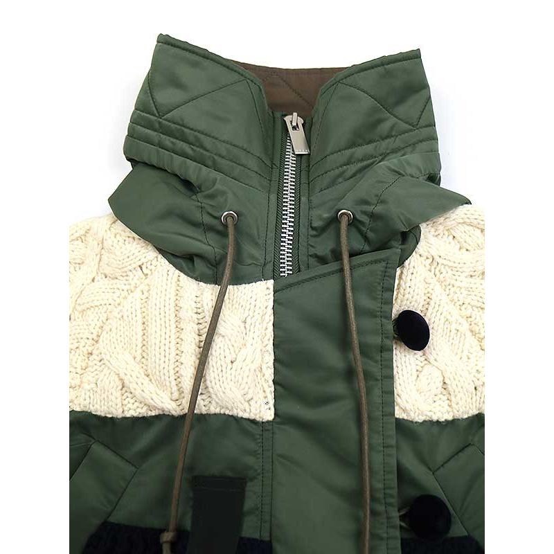 sacai サカイ 19AW CABLE KNIT×MA-1 ドッキングニットブルゾン sacai サカイ 19AW CABLE KNIT×MA-1 ドッキングニットブルゾン
