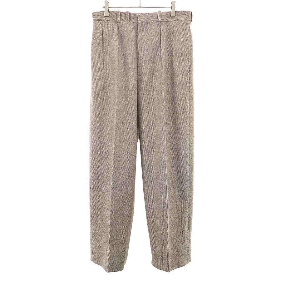 MAATEE＆SONS マーティーアンドサンズ 25AW JEFFERLY TWEED 2PLEATS TROUSER ツイードトラウザーパンツ MT5303-0214D ベージュ 1 MAATEE＆SONS（マーティーアンドサンズ） 25AW JEFFERLY TWEED 2PLEATS