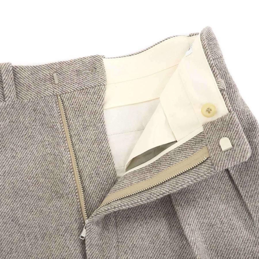 MAATEE＆SONS マーティーアンドサンズ 25AW JEFFERLY TWEED 2PLEATS TROUSER ツイードトラウザーパンツ MT5303-0214D ベージュ 1 MAATEE＆SONS（マーティーアンドサンズ） 25AW JEFFERLY TWEED 2PLEATS