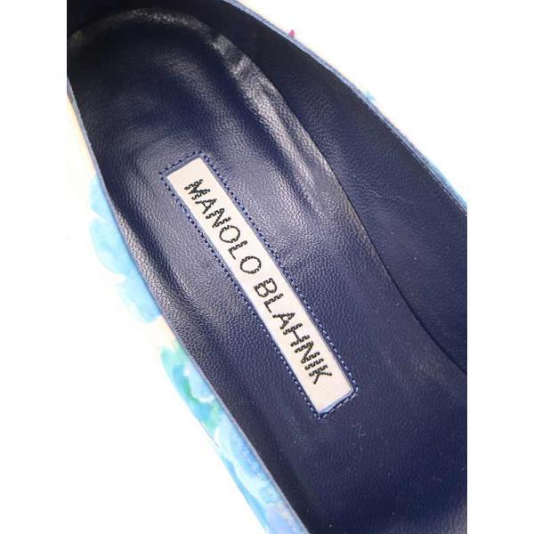 MANOLO BLAHNIK（マノロブラニク） HANGISI ブルーフラワープリント