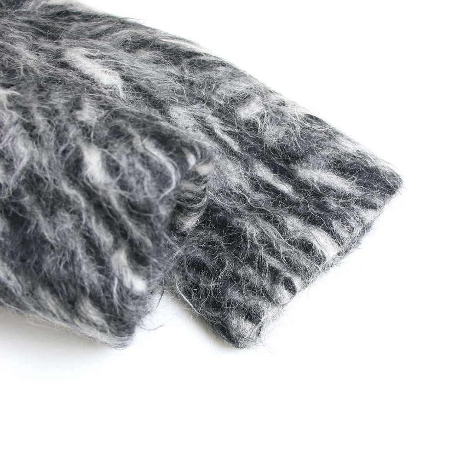 DRIES VAN NOTEN ルーマニア製 モヘア混 デザイン コート M DRIES VAN