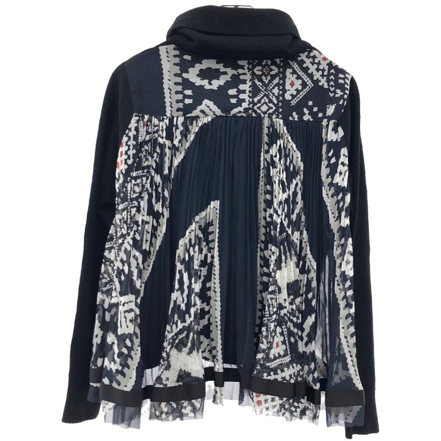 sacai サカイ 18AW タートルネックバックプリーツニットセーター 18 