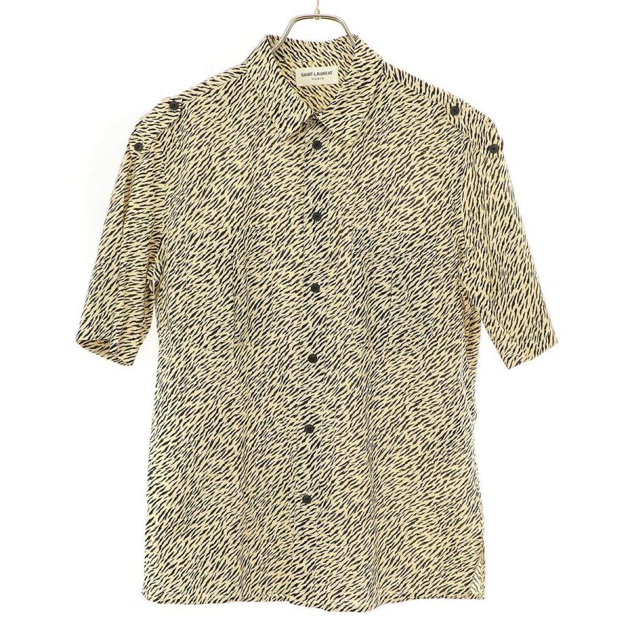 SAINT LAURENT PARIS サンローラン パリ ショートスリーブゼブラシャツ