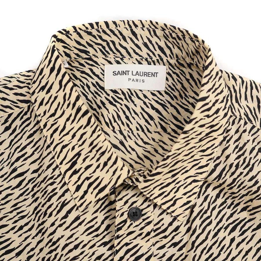 SAINT LAURENT PARIS サンローラン パリ ショートスリーブゼブラシャツ
