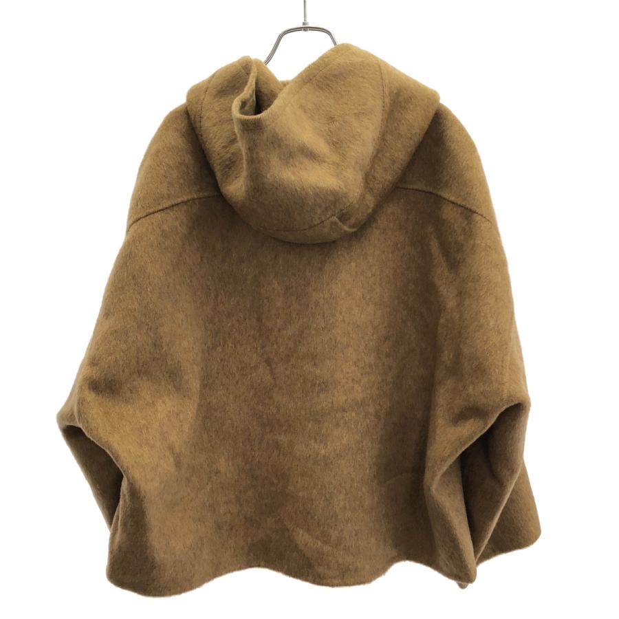 FASHIRU ファシル ウールフーデッドショートコート キャメル F 