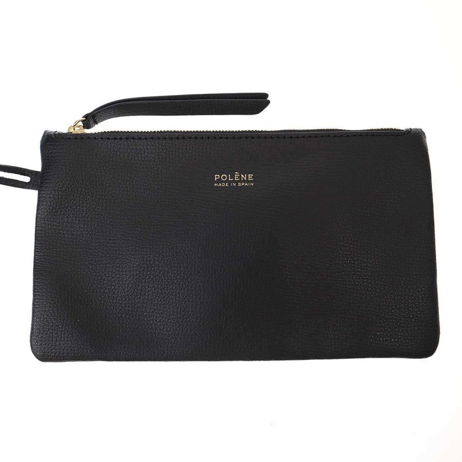 POLENE（ポレーヌ） Cyme Mini 2WAY レザートートバッグ ブラック