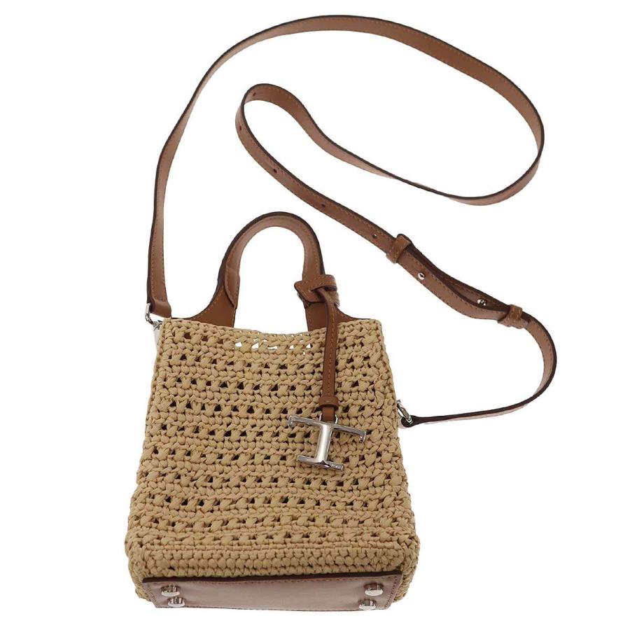 TOD'S（トッズ） TOD'S FLORIDA DOUBLE MICRO Tタイムレス ラフィア