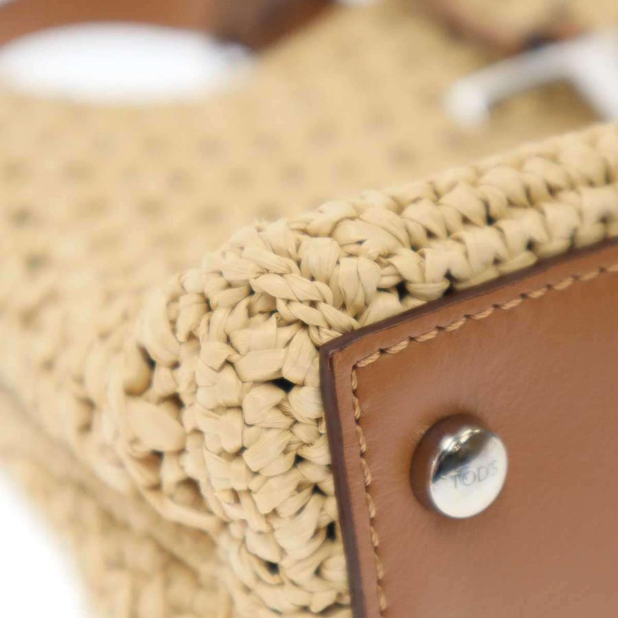 TOD'S（トッズ） TOD'S FLORIDA DOUBLE MICRO Tタイムレス ラフィア