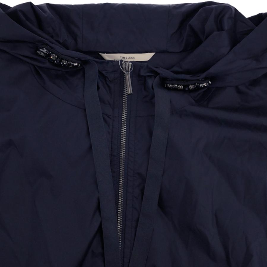 S Max Mara エス マックスマーラ TIMELESS PARKA ビジューナイロンフーデッドコート  ネイビー 42 ITBIMGON6NDG｜modescape｜04