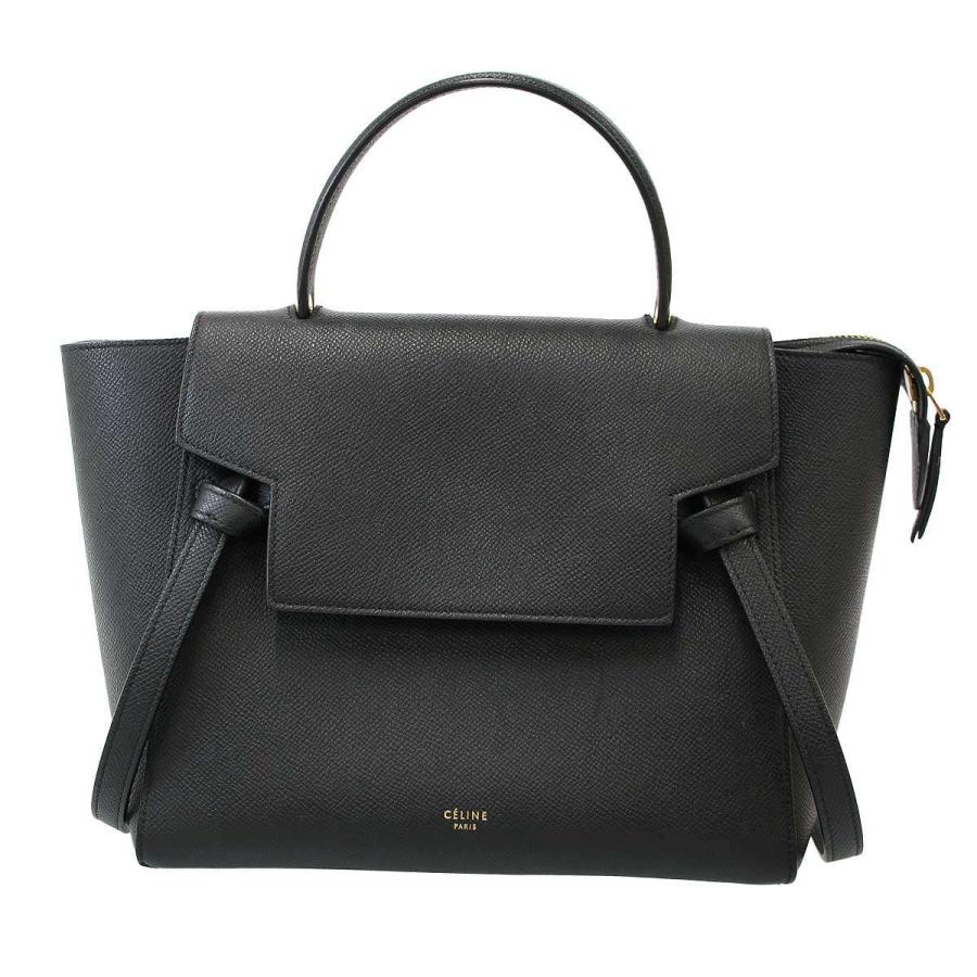 極美品 セリーヌ ベルトバッグ マイクロ ブラック CELINE（セリーヌ） Micro Belt Bag ベルトバッグ マイクロ ブラック