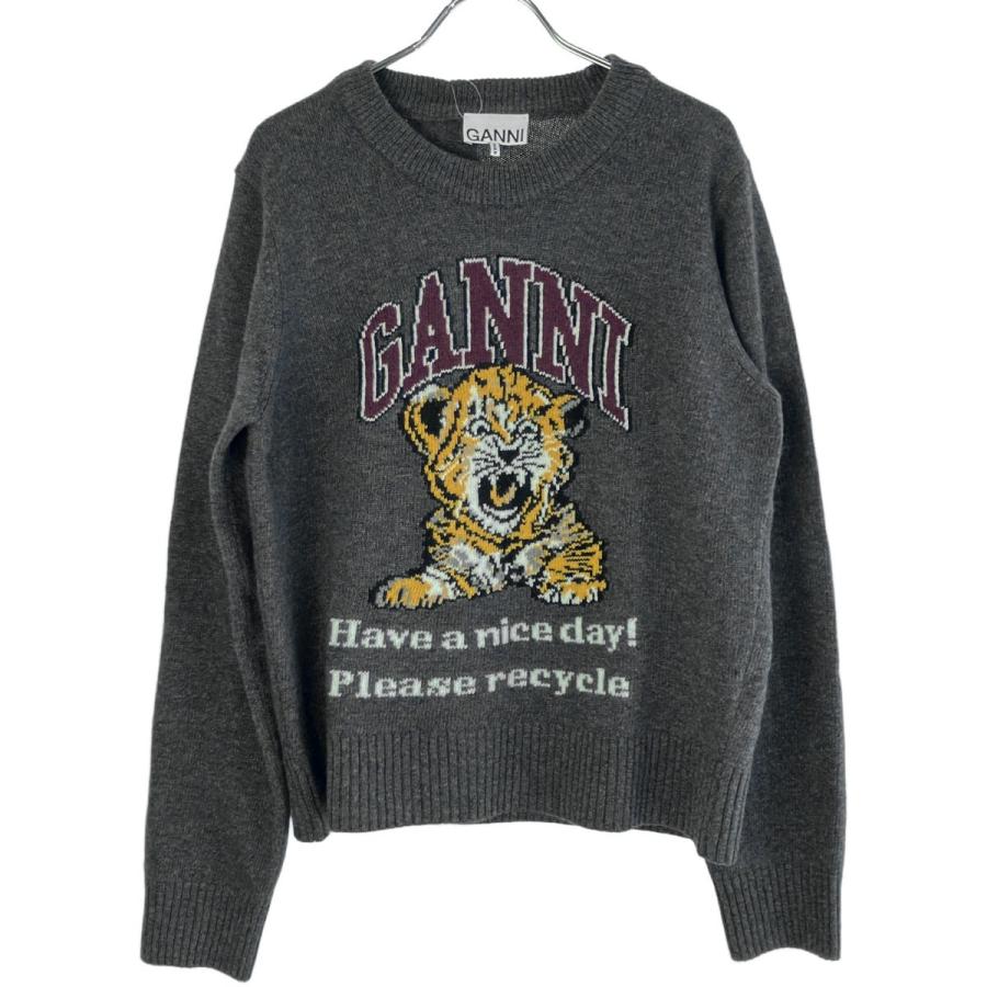 【美品✨24AW】GANNI グラフィックウールミックス ニット セーター GANNI（ガニー） 24AW Graphic Wool Mix Knit グラフィックウール