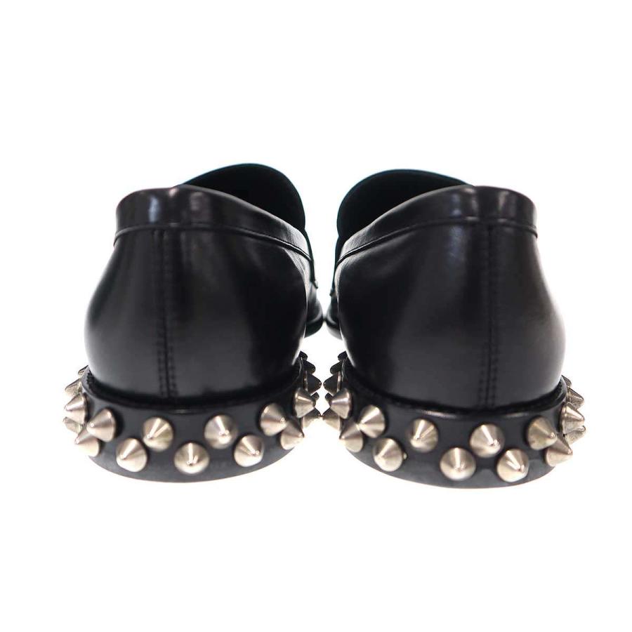 SAINT LAURENT PARIS サンローラン パリ スタッズヒールレザーローファー ブラック 37 ITBM3SLFPRMW_2