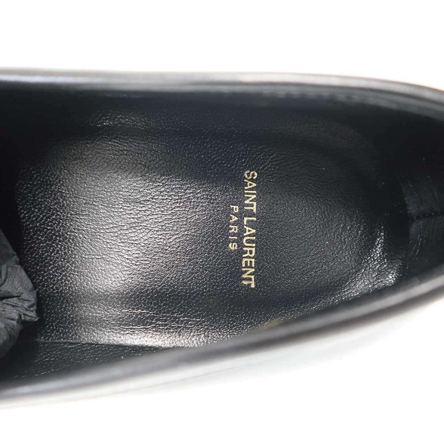 SAINT LAURENT PARIS サンローラン パリ スタッズヒールレザーローファー ブラック 37 ITBM3SLFPRMW_4