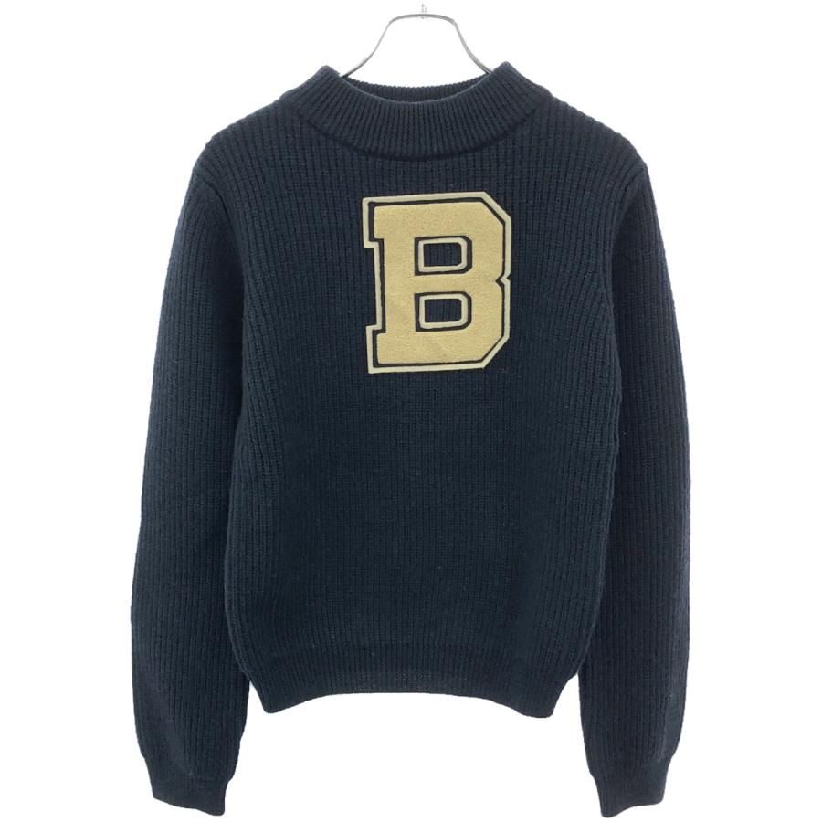 MADISON BLUE マディソンブルー 24SS SCHOOL RIB KNIT PO スクールワッペンプルオーバーニットセーター MB184-8026 ネイビー S MADISON BLUE（マディソンブルー） 24SS SCHOOL RIB KNIT PO スクール