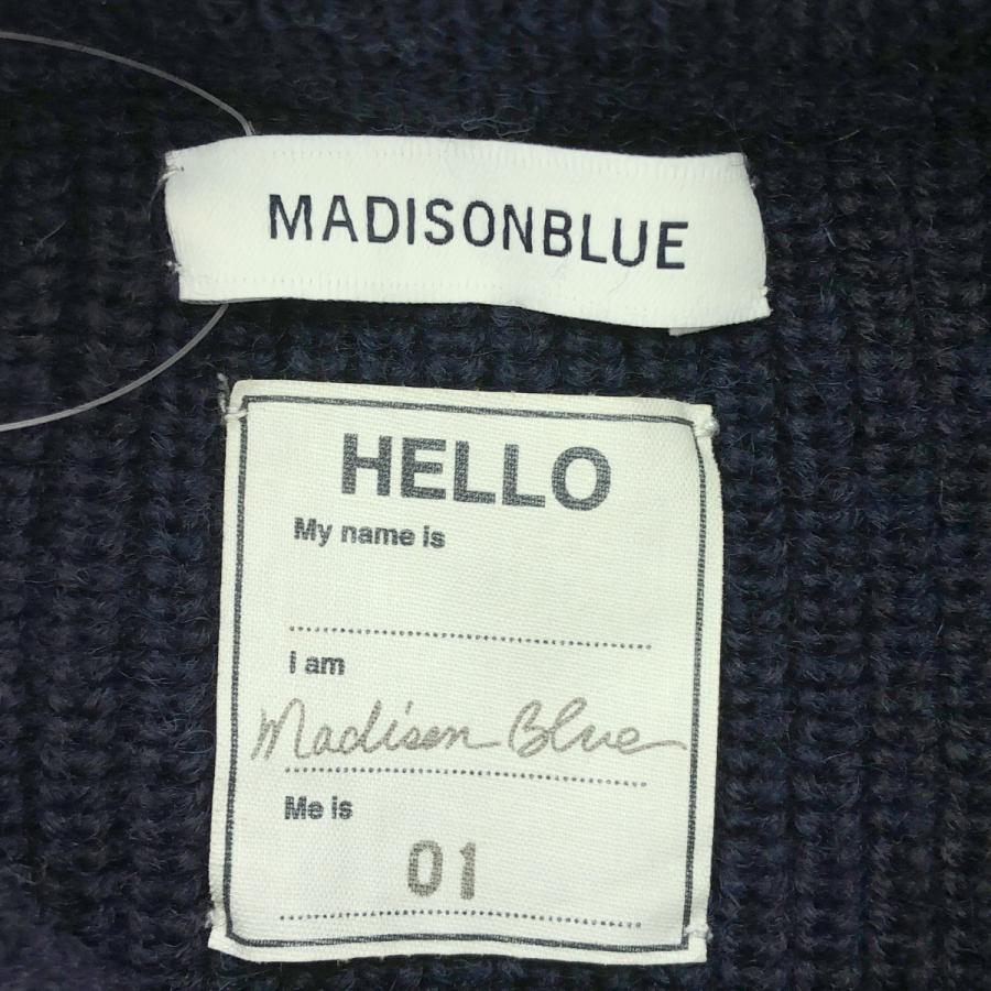 MADISON BLUE マディソンブルー 24SS SCHOOL RIB KNIT PO スクールワッペンプルオーバーニットセーター MB184-8026 ネイビー S MADISON BLUE（マディソンブルー） 24SS SCHOOL RIB KNIT PO スクール