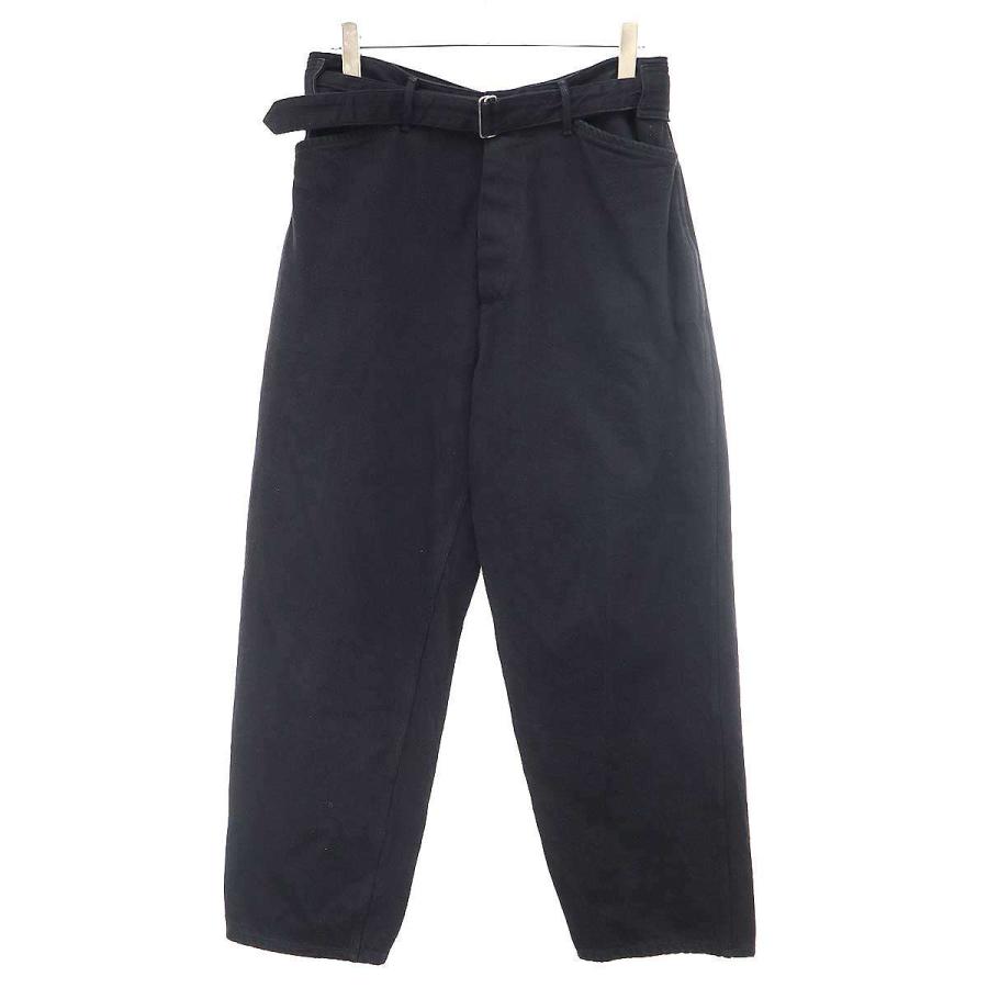 COMOLI（コモリ） 20AW デニム ベルテッド パンツ S03-03012 ブラック