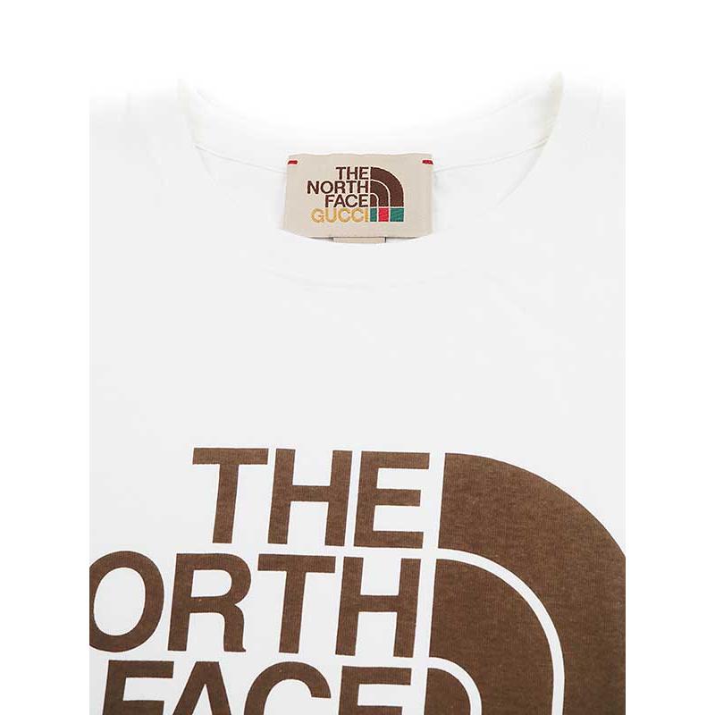 GUCCI×THE NORTH FACE グッチ ノースフェイス ロゴプリントオーバーサイズTシャツ 615044 XJDBZ ホワイト XS GUCCI（グッチ） GUCCI×THE NORTH FACE ノースフェイス ロゴプリント