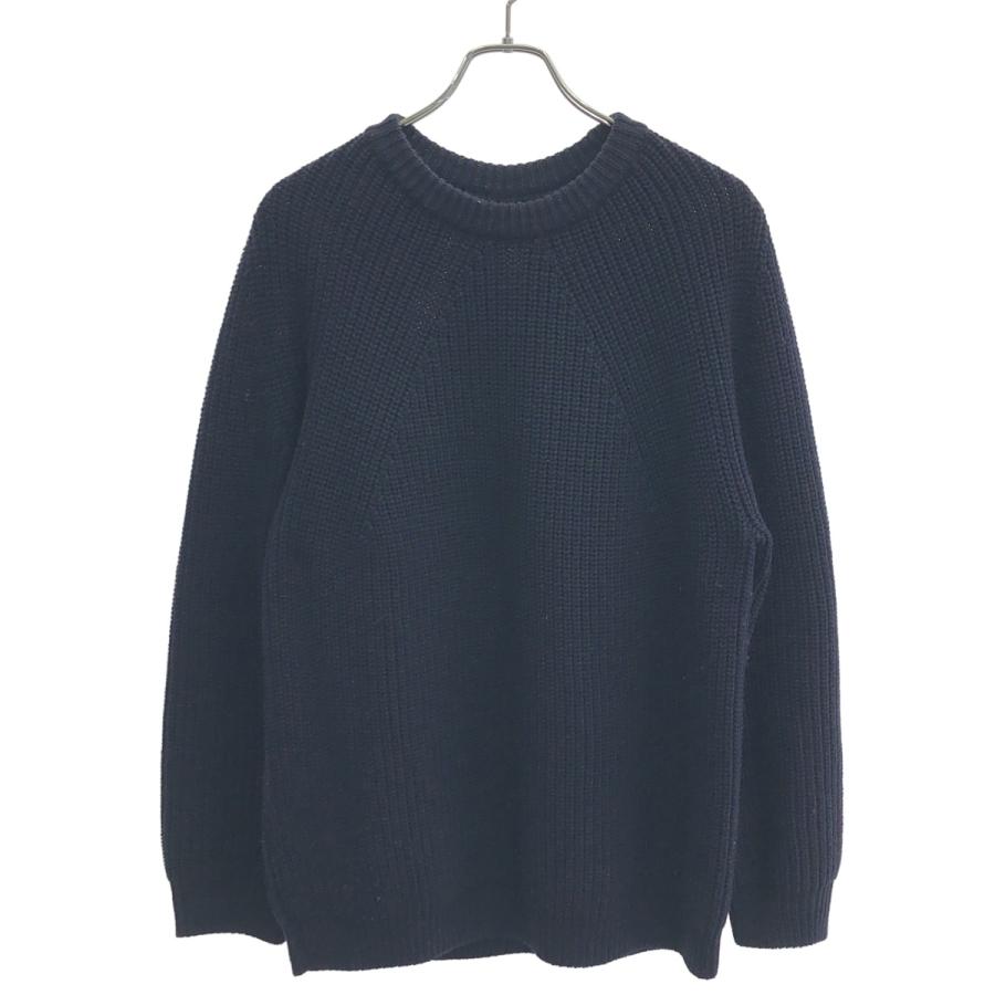 BATONER シグネチャークルーネックニット ネイビー BATONER バトナー SIGNATURE CREW NECK シグネイチャークルーネック